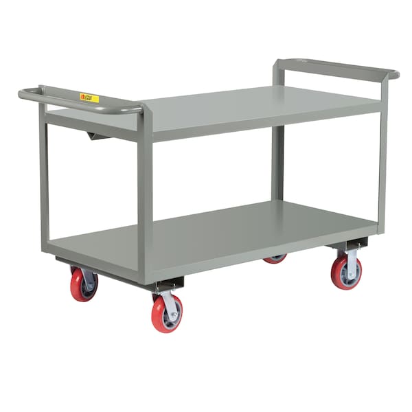 Double Handled Heavy-Duty Shelf Truck, Flush Shelves, 24"X36"